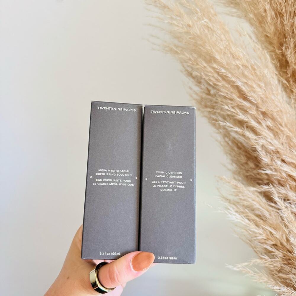 2 NEW TWENTYNINE PALM Cosmic Cypress Facial Cleanser Mesa Mystic Exfoliate Toner